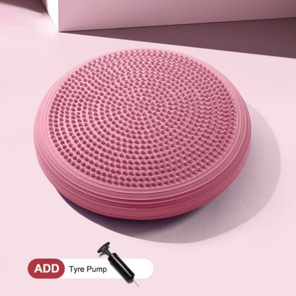 Durable Inflatable Balance Pad For Sitting Stability Wobble Cushion Disc Exercise Fitness Training, 10 34CM NOBLE PINK