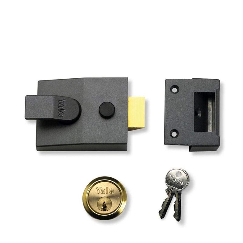 Yale B-89-DMG-SC-60 Deadlocking Nightlatch, 60 mm Backset, Dark ...