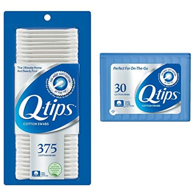 6 Pack - Q-tips Cotton Swabs,Travel Size Purse Pack, 30 Swabs Each