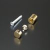 e-kanamono Cosmetic Screw Set (Brass), Flat Type, EPF-M15F-15, Gold