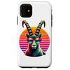 iPhone 11 Retro Sunset Sunglasses Alpine Ibex Steinbock Case