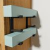 Tin Foil/Cling Film/Grease Proof Paper Mount Bracket Holder Organiser for Kitchen Cupboard Storage Side Hooks Black
