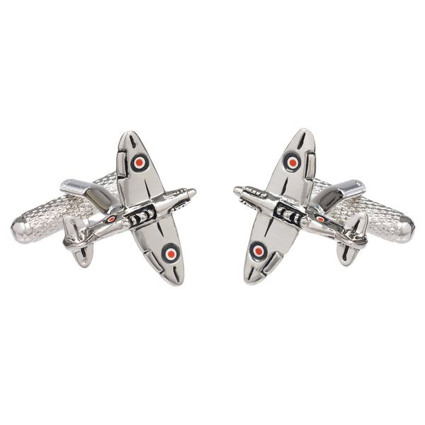 Spitfire Fighter Plane Cufflinks with Roundel Presented in GS Cufflink Gift Box