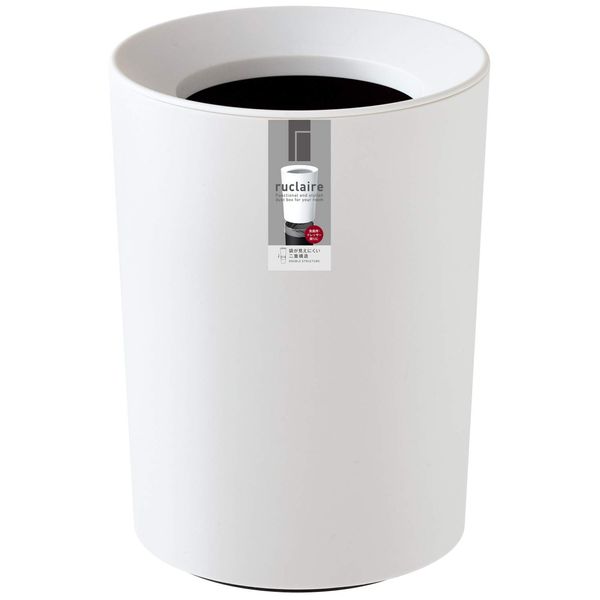 ASBEL A6209 Leclerc CV Mini Round Trash Can Without Lid, Lavatory/Tabletop, White