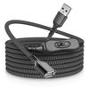 RUXELY USB On/Off Extension Cable 0.3M Data and Power Support With Inline Toggle Switch for LED Lamp, Light Strips, Fan, Driving Recorder