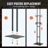 Poster Stand Floor Standing Sign Holder 75" Adjustable Height Double-Sided