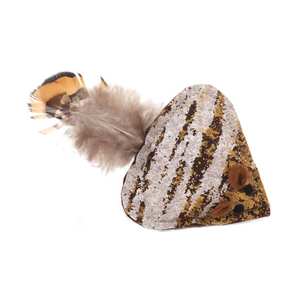 Ware Manufacturing Soft Feather Mouse Cat Toy, 2.95 Inch, with Catnip and Natural Feathers