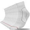 1000 Mile 10 Pair Multi-Pack Tight Fitting Support Compression Single Layers Socks | Ideal for Weak, Stiff, Sore Ankles | White UK12-14