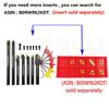 3/8" 10mm Shank Indexable Carbide Lathe Turning Tool Holder Set Cutting Tools