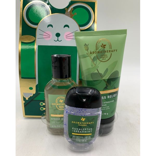 Bath & Body Works Eucalyptus & Spearmint Stress Relief 3 Pc Gift Set #9083