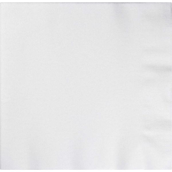 Creative Converting Dinner Napkins, One Size, White