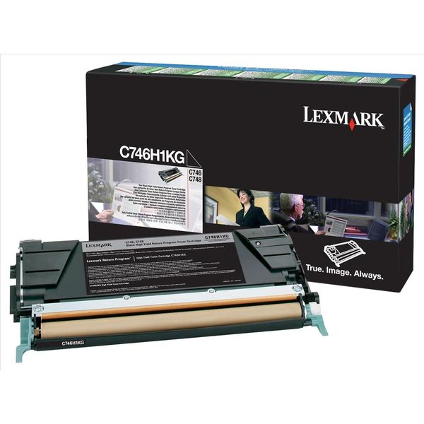 Lexmark™ C746H1KG High-Yield Black Toner Cartridge