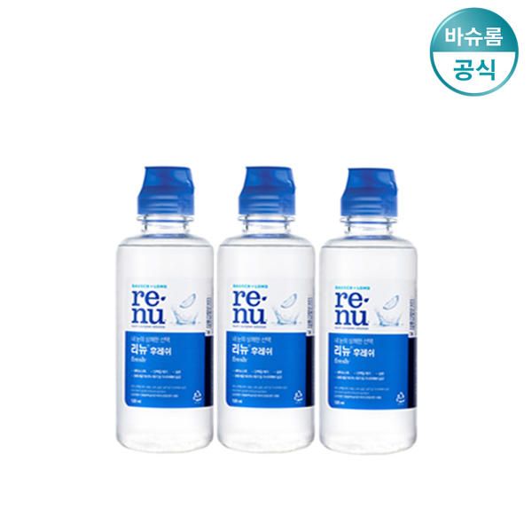 Bausch &amp; Lomb Renew Fresh Lens Cleaning Liquid 120ml 3pcs