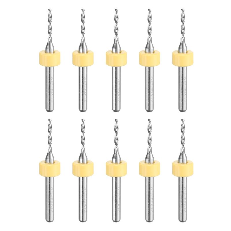 10 Mèches HSS 1.55 Mm Pour Micro-perçage – Acier Haute Vitesse, Longueur 50 Mm – Pour Acier Doux, Cuivre, Aluminium, Bois – Queue Ronde