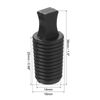 sourcing map Rubber Thread Tapered Insert Plug M16 Test Tubes Bungs Stopper Black for Lab Home 10 Pieces