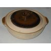 Pot & lid Hand Made Clay 22 cm Dia Flat Base 7cm Deep Double Handle Guaranteed Quality