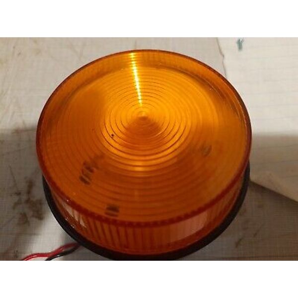 Amber 2.5" Diameter Flashing Strobe Light 12Vdc