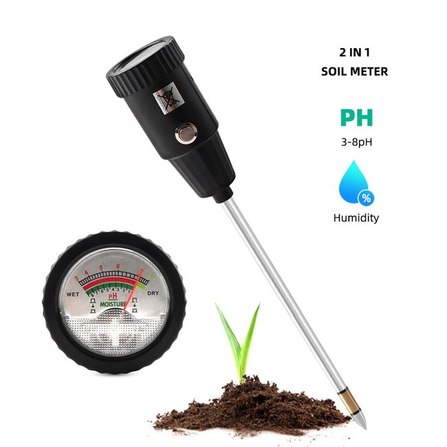 3 In 1 Soil PH Meter Sunlight PH Tester Garden Flowers Soil Moisture Sensor  Meter Plants Acidity Humidity PH Monitor Detector - AliExpress