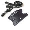 Customcard ltd¨ Black Security Lanyard with Black Security Badge Holder Open Faced