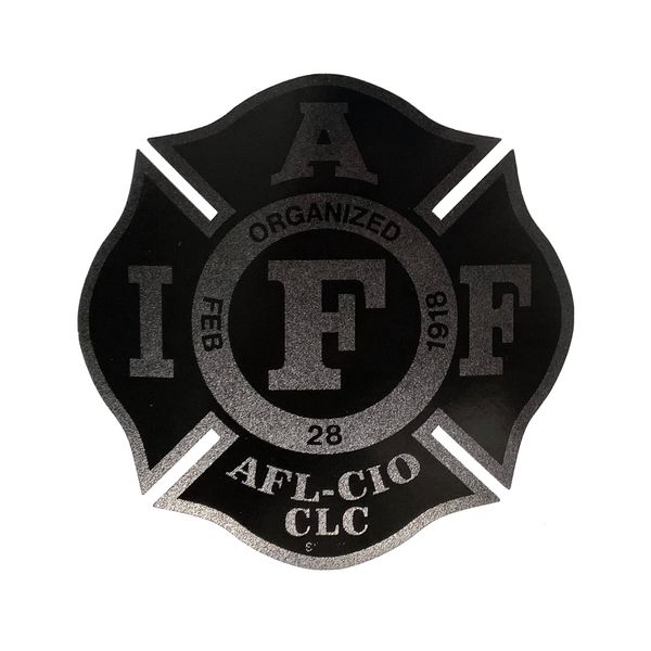 4" Original Ghost Night Reflective - IAFF Firefighter Quiet Subdued Decal Sticker (Union Made)