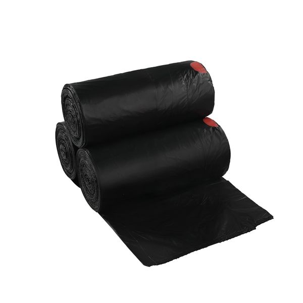 Begale 10 Gallon Drawstring Flat Bottom Trash Bags, Black, 110 Counts