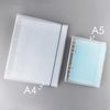 BAOFALI A4 4 Ring Binder Cover Clean Transparent Soft PVC for Refillable Notebook Shell withMatte surfaceforStamp & Die Storage (Transparent)