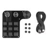 Walfront Macro Gaming Keyboard Custom Function 9 Key Mini Keypad with Red Switch RGB LED USB C Connection Programmable Wired Mechanical Keypad