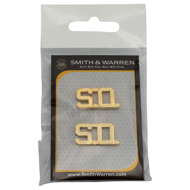 Smith and Warren Collar Brass Insignia - 1 inch 1 Star Pair