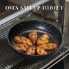 10Piece Nonstick Hammered Granite Kitchen Cookware Cooking Pots Pans Set Black