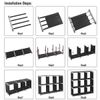 Black 3 Tiers 9 Compartments Multifunctional Assembled Storage Shelf 