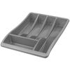 Whitefurze Indispensable Silver Plastic Cutlery Tray (Neoteric Design) (B77)