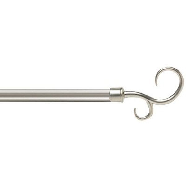 Levolor Kirsch 58725.012 5/8-Inch Diameter 48 to 84-Inch Width Scroll Rod Set, Satin Nickel