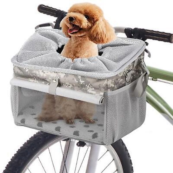 Dog Bike Basket Front Dog Backpack Bike Carrier Ventilated Pet Carrying Bag