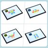 Odoorgames 140 Pcs Translucent Pattern Blocks,Geometric Shapes,Translucent Toys,Light Table Accessories and Manipulatives,Includes 46 Activity Cards