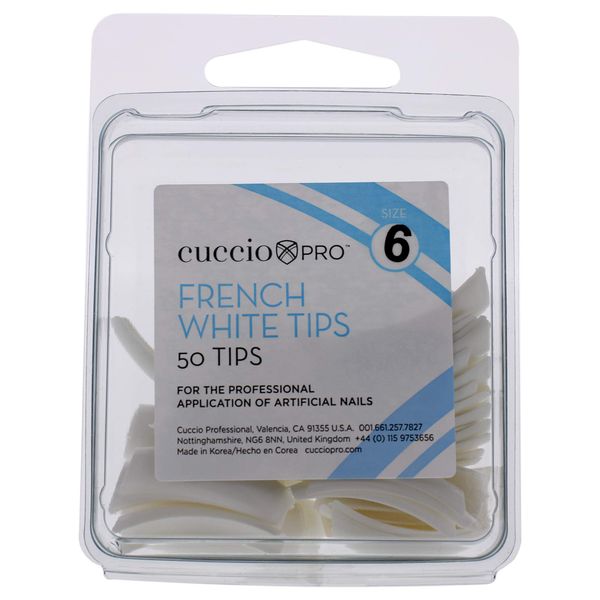 Cuccio French Manicure 50-Piece White Tips, Size 6