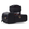 MegaGear MG1954 Ever Ready Genuine Leather Camera Half Case compatible with Sony Alpha 7C - Black