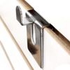 Slatwall Open End Basket Holding Notch Hook, Chrome, 6 Pack