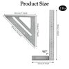 7in Metric Triangle Ruler and 12in Square Angle Ruler - Multi-Functional High Precision Carpenters Square Tool Layout Tool Kit