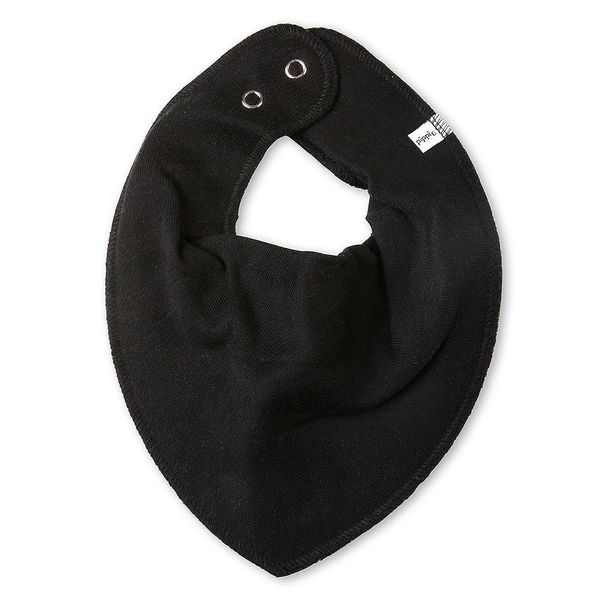 1402 Scarf Bib Dribble Tight Solid 106 Black, black