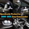 14Pc Super White 6000k Car Interior LED Light Kit Package Compatible with 2006-2010 Jeep Commander