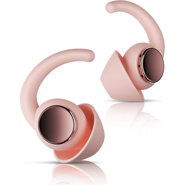 LIMEHO Concert Earplugs, 30 dB Hi-Fi, Silicone Earplugs for Sleeping, Festivals, Motorcycling, Travel and Concentration (Deep Pink)