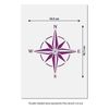 CraftStar Nautical Compass Rose Stencil - Reuseable Craft, Home Decor Stencil