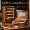 DXXULL High-end Cigar Humidifier, Rectangular Cigar Humidifier Regulator with Manual Humidity Control Function, Cigar's Guardian Expert to Keep Cigars Fresh (Silver)