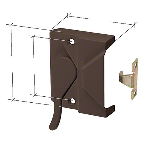 CRL Bronze Right Hand Casement Window Lock - 3/8" Screw Holes by CR Laurence