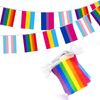 Vision4ever 10m Gay Pride Rectangular Bunting Party Decoration Wall Plastic Banner