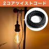 EdisonBrain 2 Core Twisted Cord Pendant Light Wiring Cord About 14m (Black)