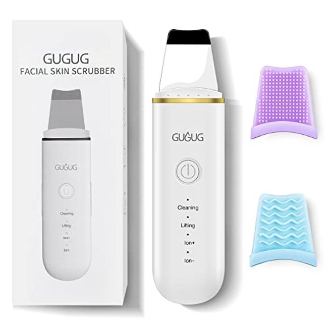 GUGUG Skin Scrubber Skin Spatula Blackhead Remover with 4 Modes, Pore  Spatula for Face, Facial Spatula for Deep Cleansing-White