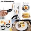 Egg Shaper Egg Ring Fried Egg Mould Egg Rings for Pan with Silicone Brush & Handle for Roasting Eggs, 4 Pack Round