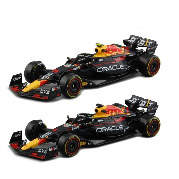 Generic Bburago 1/43 Scale F1 Model Car Kits Set of 2 RB19 F1#1#11 2023 Sergio Perez and Max Verstappen Diecast Model Car 38082, Black