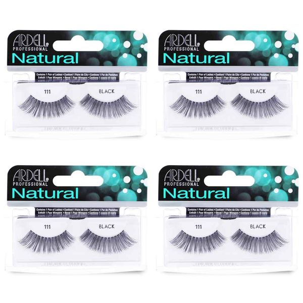 Ardell Natural Lashes False Eyelashes 111 Black (4 pack)